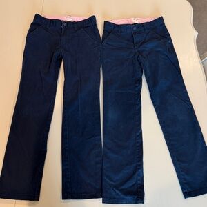 Cat & Jack Girls Size 8 Navy School Uniform Pants Bundle (2 Pairs)